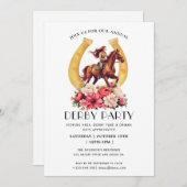 paardenrace jockey derby party uitnodiging (Voorkant / Achterkant)