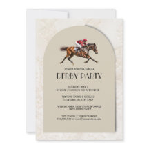  paardenrace jockey derby party uitnodiging