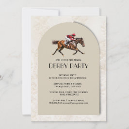  paardenrace jockey derby party uitnodiging