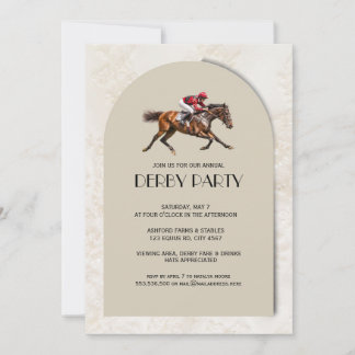 paardenrace jockey derby party uitnodiging