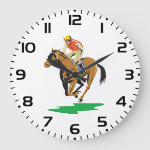 Paardenrace Jockey Galopperen Grote Klok