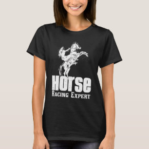paardenraceexpert jokey Racer Derby Gallop voor M T-shirt