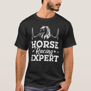 paardenraceexpert jokey Racer Derby Gallop voor M T-shirt