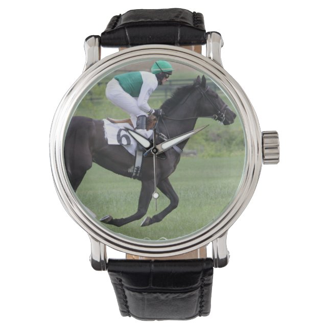 paardenraces horloge (Voorkant)