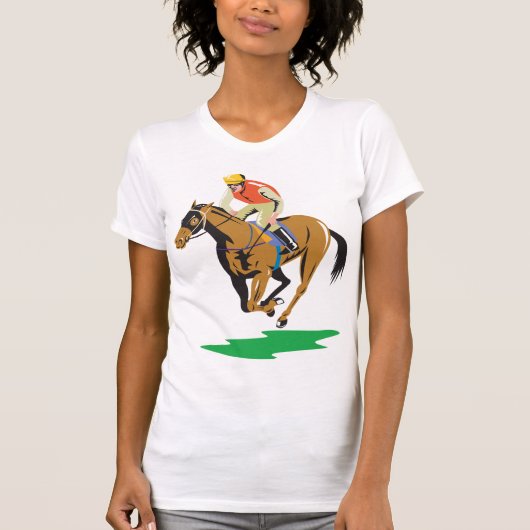 paardenraces t-shirt (Voorkant)