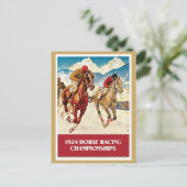  paardenraces uit 1924 briefkaart (Staand voorkant)