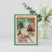 paardenraces van Parijs en Briefkaart (Staand voorkant)