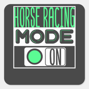 paardenraces vierkante sticker