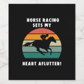 paardenraces wijn etiket (Enkel label)