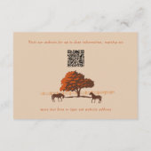 Paardenrail hek eiken paarden bruiloft informatiekaartje (Achterkant)