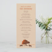 Paardenrail hek eiken paarden bruiloft programma (Staand voorkant)