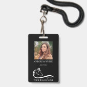 Paardenranch logo equestrian brandingadres badge (Voorzijde met lanyard)