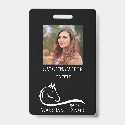 Paardenranch logo equestrian brandingadres badge (Voorzijde)
