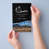 Paardenranch logo equestrian brandingadres flyer (Hand)