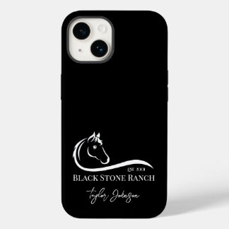 Paardenranch logo equestrian stable branding Case-Mate iPhone 14 hoesje