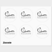 Paardenranch logo equestrian stable branding ronde sticker (Vel)