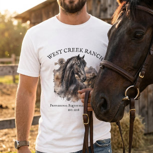 Paardenranch Western Equine Persoonlijk T-shirt