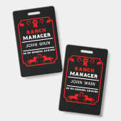 Paardenranchmanager Badge (Voor- en achterkant)