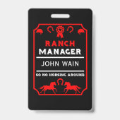 Paardenranchmanager Badge (Achterkant)