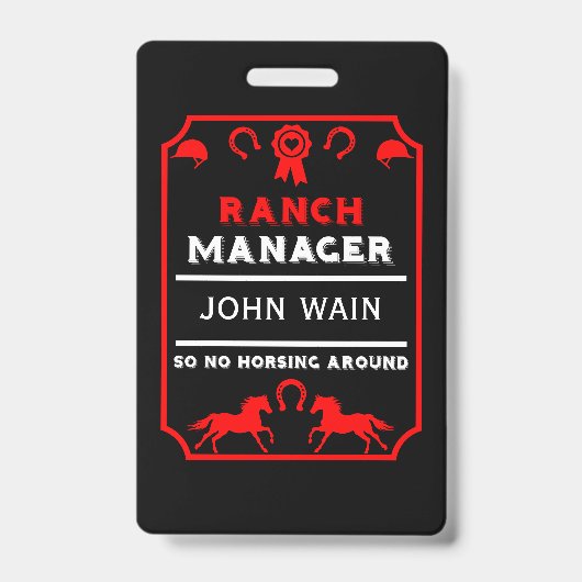 Paardenranchmanager Badge (Voorzijde)