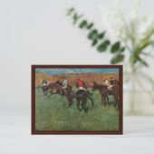 Paardenras voor aanvang door Edgar Degas Briefkaart (Staand voorkant)
