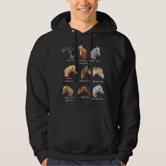 Paardenrassen Equestrian paardrijden voor meisjes Hoodie