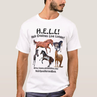 Paardenredding H.E.L.L! - Help paardachtigen lange T-shirt