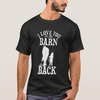 Paardenrennen boer ik hou van je naar de schuur en t-shirt