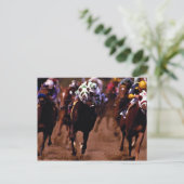 Paardenrennen Briefkaart (Staand voorkant)
