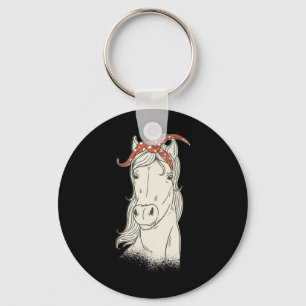 paardenrennen en paardenmeisje met paardenpest sleutelhanger