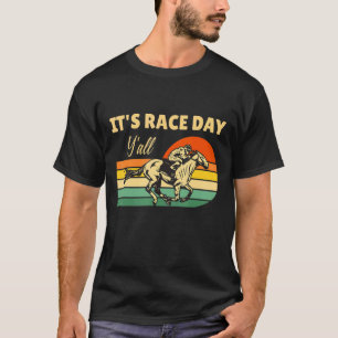 Paardenrennen Het is ren dag Alle jockeys racen T-shirt