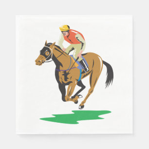 Paardenrennen Jockey Galopperen Servet