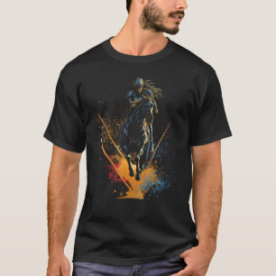 Paardenrennen Jockey Silhouet Paardensport De T-shirt