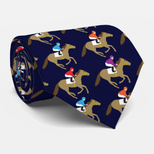 Paardenrennen Jockeys Derby Dag Monogram Stropdas