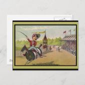 Paardenrennen op Thread Spools Briefkaart (Voorkant / Achterkant)