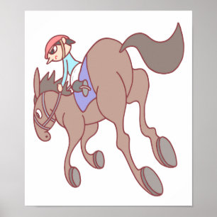 Paardenrennen. Poster