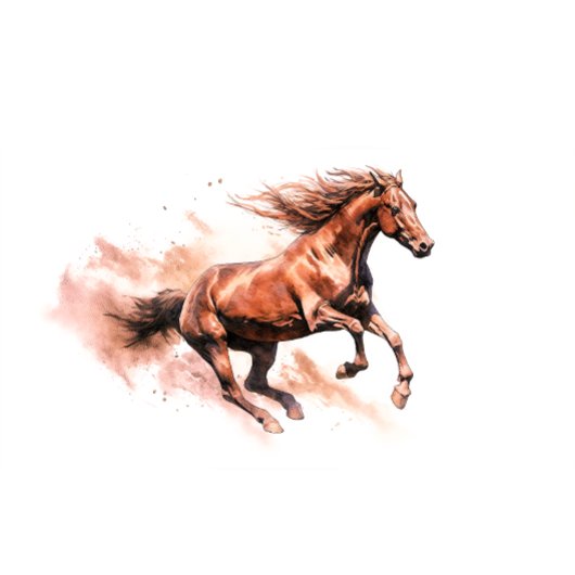 Paardenrennen Waterverf T-shirt