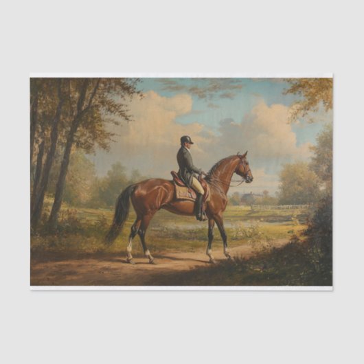 Paardenrenner 1 Decoupage Papier (Voorkant)