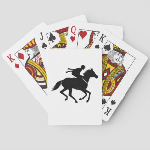 paardenrensilhouet pokerkaarten