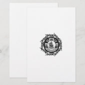 Paardenringtekening Briefpapier (Voorkant / Achterkant)