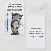 Paardenroosters of instapsystemen visitekaartje (Voorkant / Achterkant)