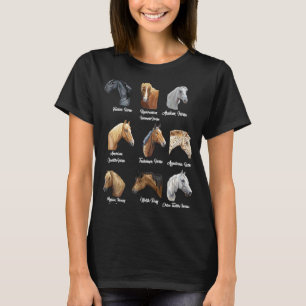 Paardenruggengraat van paardenrennen voor vrouwen t-shirt