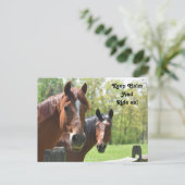Paardenrugleuning Briefkaart (Staand voorkant)
