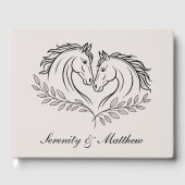 Paardenrustiek Western land Elegante bruiloft Gastenboek (Voorkant)