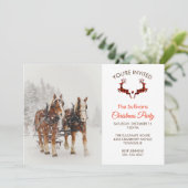 Paardenschaal voor kerstmis kaart (Staand voorkant)