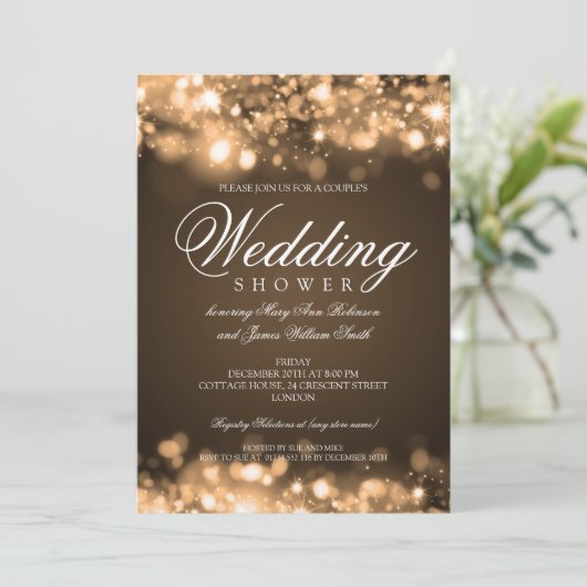 Paardenschoeisel Mousserende lampjes Goud Kaart (Staand voorkant)