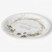 Paardenschotel Rustic BOHO Wreath Anemone Wreath Papieren Bordje (Gekanteld)