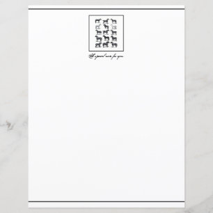 Paardenschrijfpapier zwart-wit