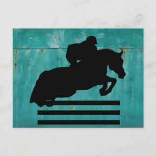 PaardenShow Hunter Jumper Silhouette Briefkaart