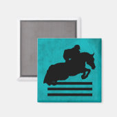 PaardenShow Hunter Jumper Silhouette Magneet (Voorkant / Achterkant)